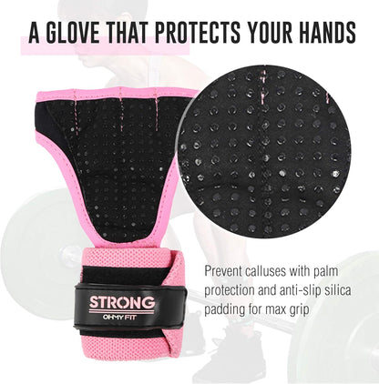 Strong Women'S Wrist Wrap Gloves - Wrist Support Grips for Workout, Weight Training, Pilates, Yoga & More