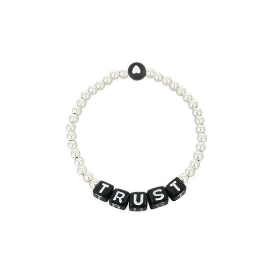Lorelai Trust Silver 4Mm Beads Bracelet