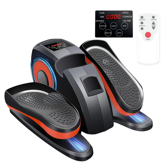 under Desk Elliptical Machine, Ellipse Leg Exerciser for Seniors Fully Assembled, Leg Exerciser While Sitting for Seniors, Elliptical Exercise Machine with LCD Display, 220Lb